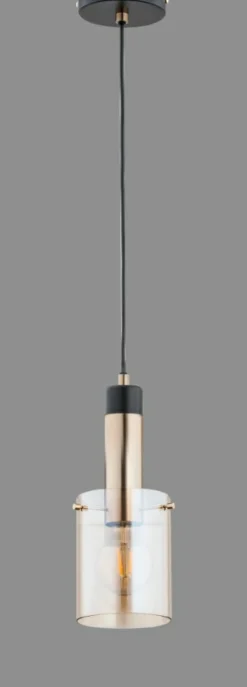 Sklep Kaja Czarno-złota lampa wiszącą ze szklanym kloszem AL 60830 | Kaja Shop