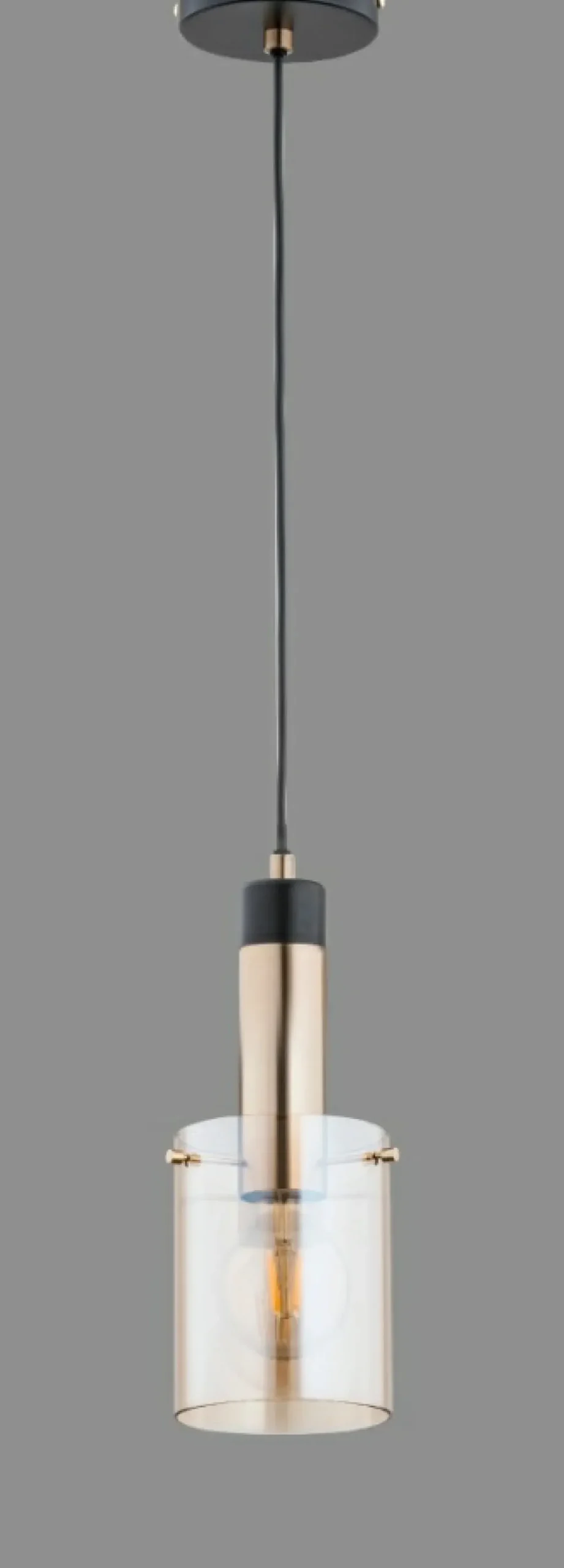 Sklep Kaja Czarno-złota lampa wiszącą ze szklanym kloszem AL 60830 | Kaja Shop