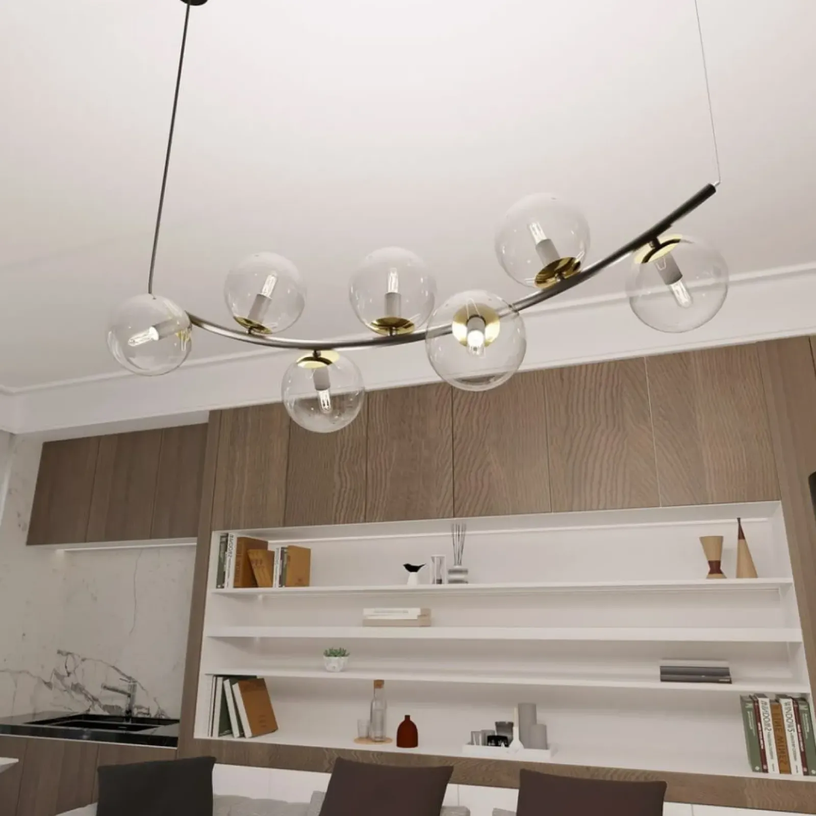 Sklep Kaja Czarno-złota lampa wisząca, nad stół do jadalni 1296/7 z serii RITZ Cheap