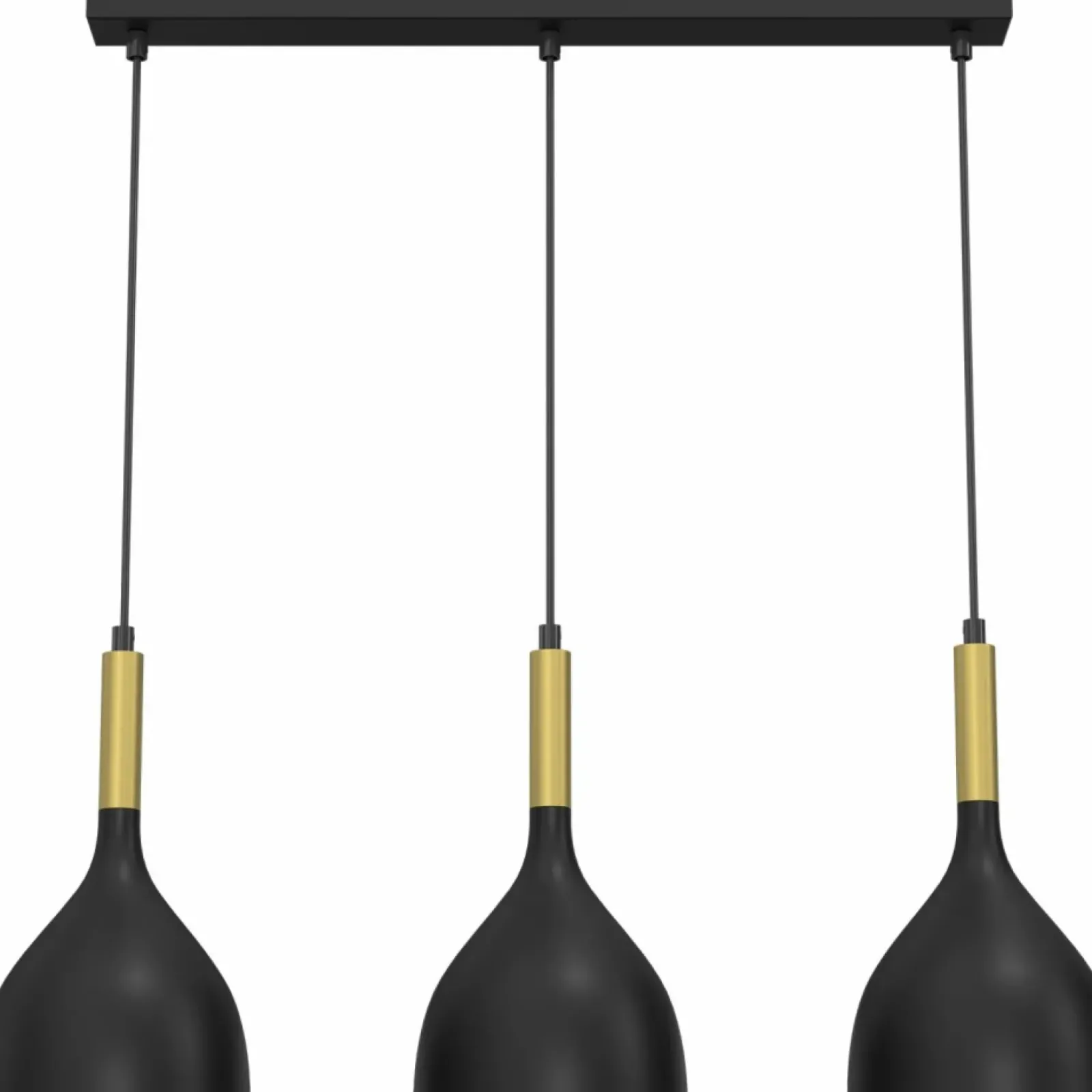 Sklep Kaja Czarno-złota lampa wisząca, nad stół kuchenny LX 3891 z serii NOAK Shop