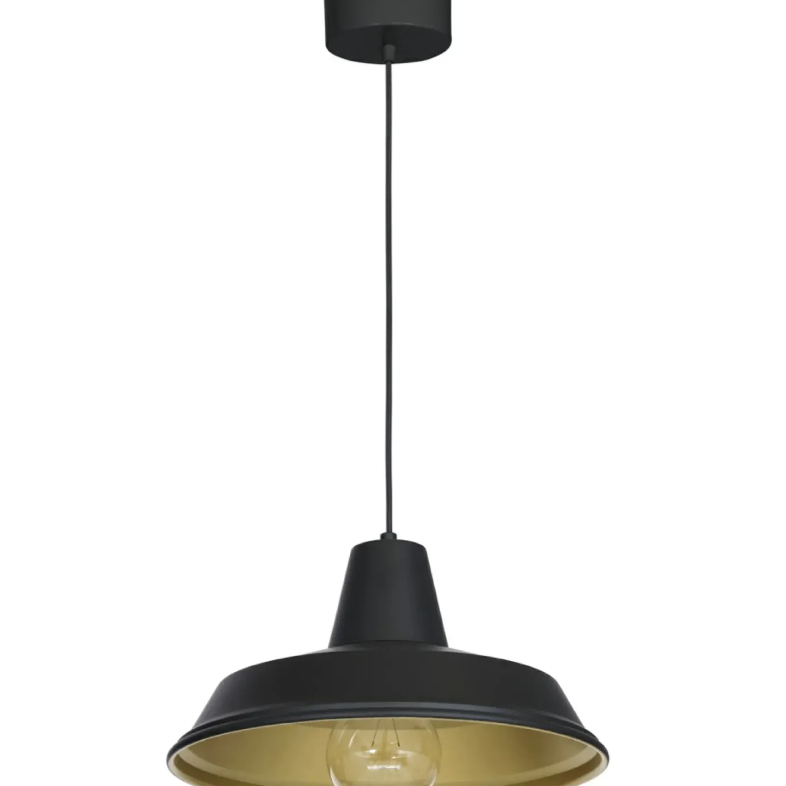 Sklep Kaja Czarno-złota lampa wisząca nad okrągły stół ⌀36 LX 4032 CLASS | Kaja Sale
