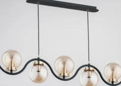 Sklep Kaja Czarno-złota lampa wisząca o finezyjnym kształcie AL 62155 | Kaja Fashion