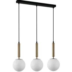 Sklep Kaja Czarno-złota lampa wisząca PND-2324-3L GD+OPA RAVENA | Kaja New