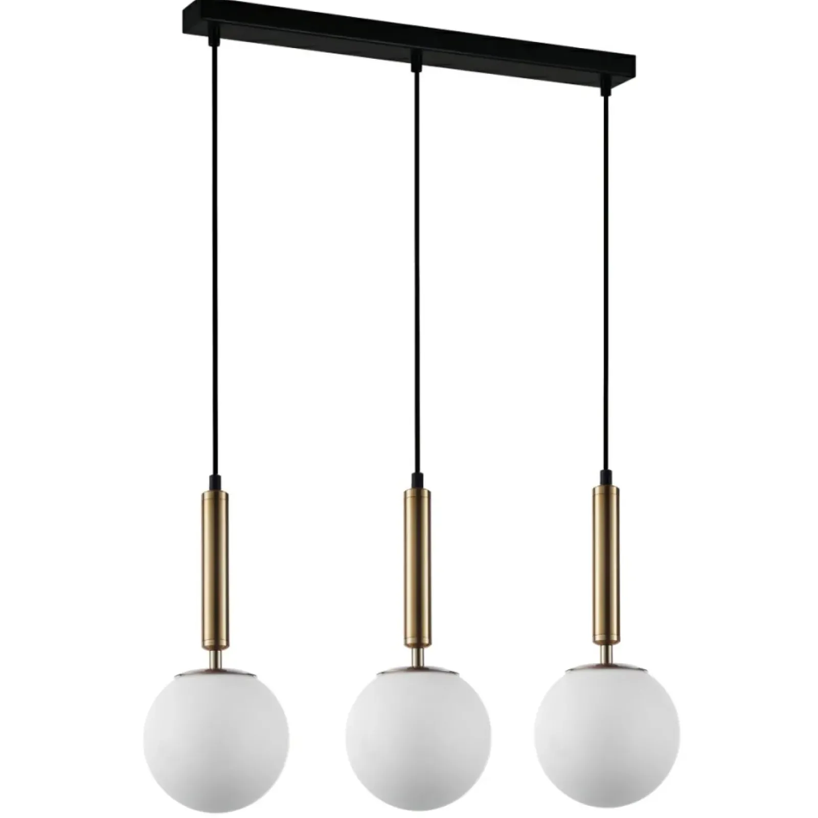 Sklep Kaja Czarno-złota lampa wisząca PND-2324-3L GD+OPA RAVENA | Kaja New