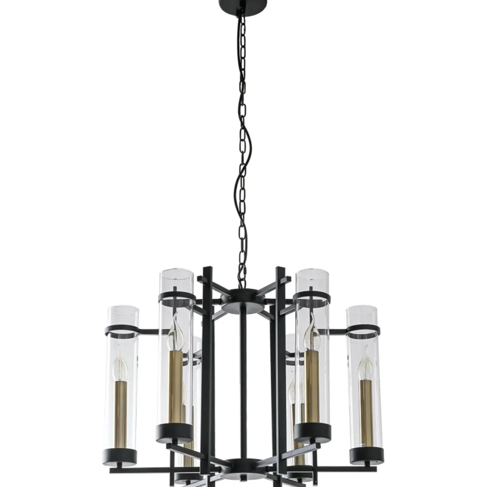 Sklep Kaja Czarno-złota lampa wisząca PND-31186-6A-BL ASPEN | Kaja Oświetlenie Best