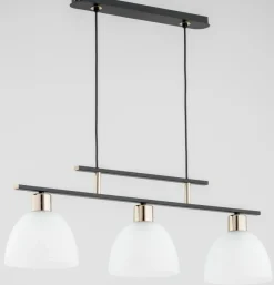 Sklep Kaja Czarno-złota lampa wisząca, szklane klosze AL 63005 | Kaja Fashion