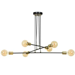 Sklep Kaja Czarno-złota lampa wisząca w stylu industrialnym 785/6 | Kaja Flash Sale