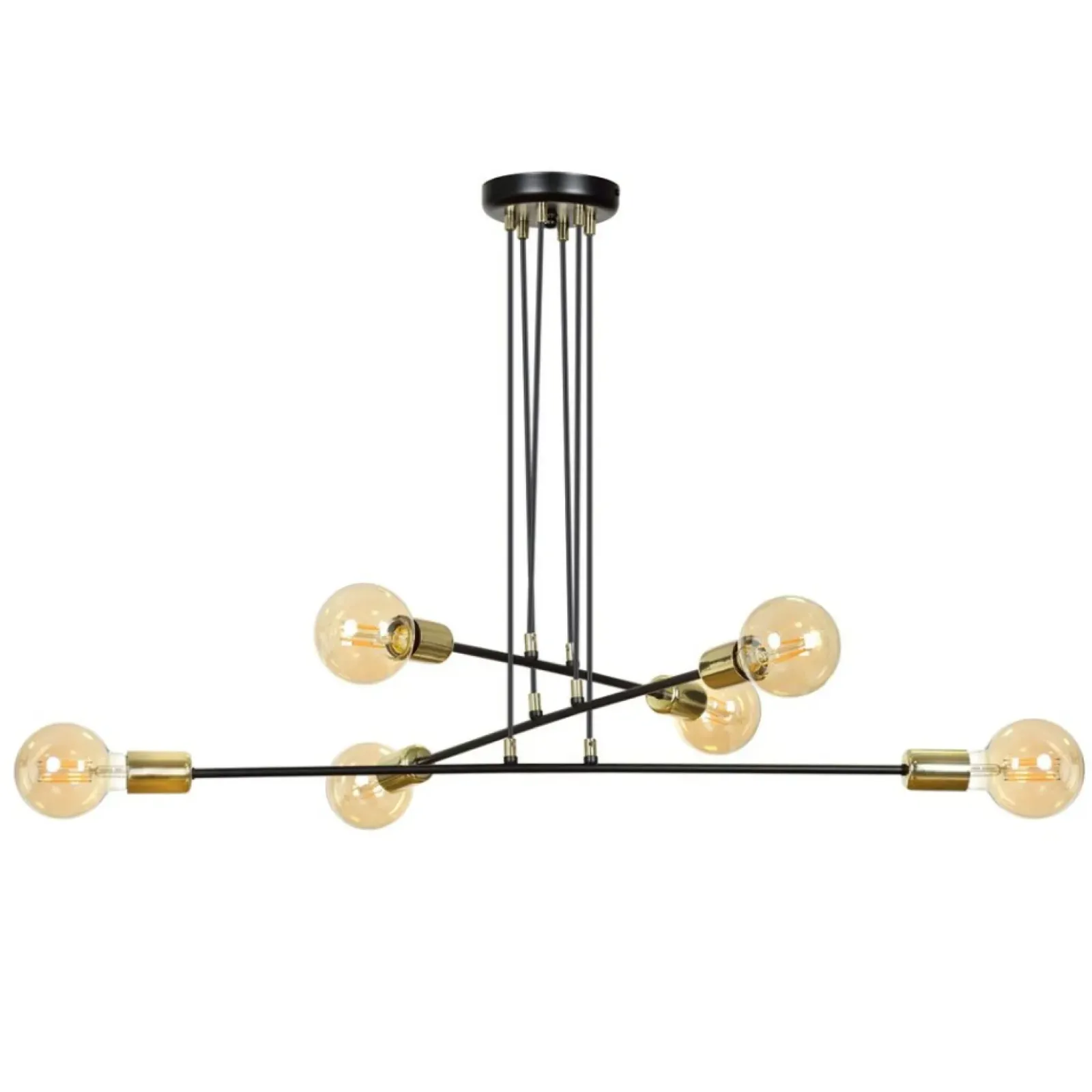 Sklep Kaja Czarno-złota lampa wisząca w stylu industrialnym 785/6 | Kaja Flash Sale