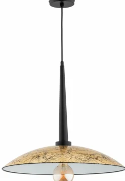 Sklep Kaja Czarno-złota lampa wisząca z szerokim kloszem AL 61245 DEMI | Kaja Flash Sale