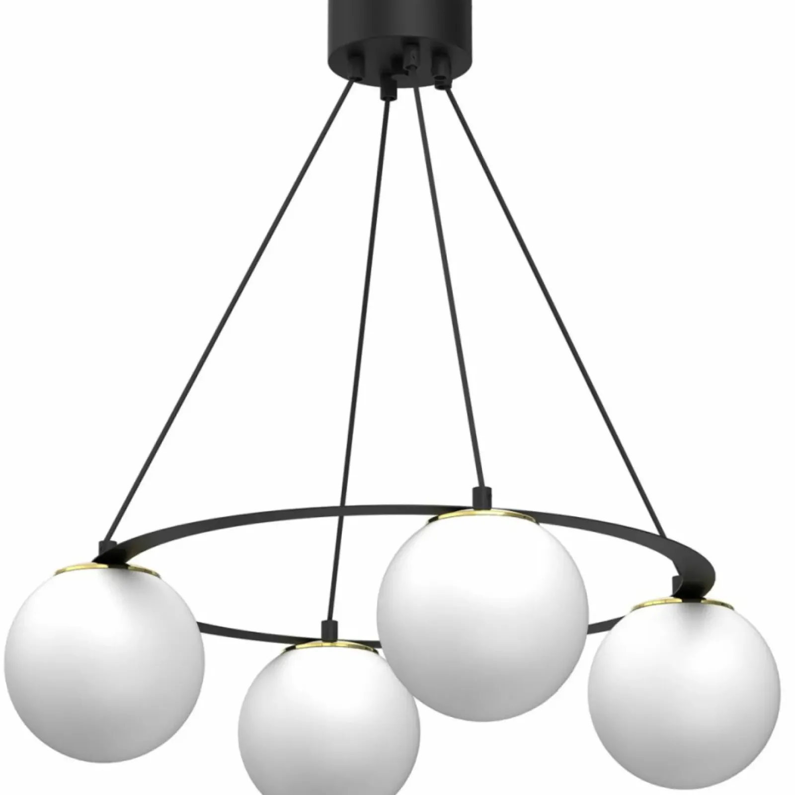 Sklep Kaja Czarno-złota lampa wisząca z okrągłymi kloszami LX 5673 BALLO | Kaja Shop