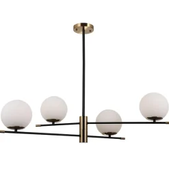 Sklep Kaja Czarno-złota lampa z kloszami kulami PND-43660-4 STELIA | Kaja New