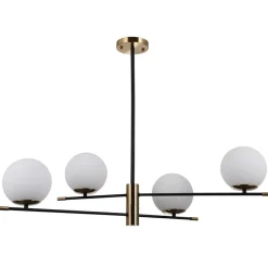 Sklep Kaja Czarno-złota lampa z kloszami kulami PND-43660-4 STELIA | Kaja New