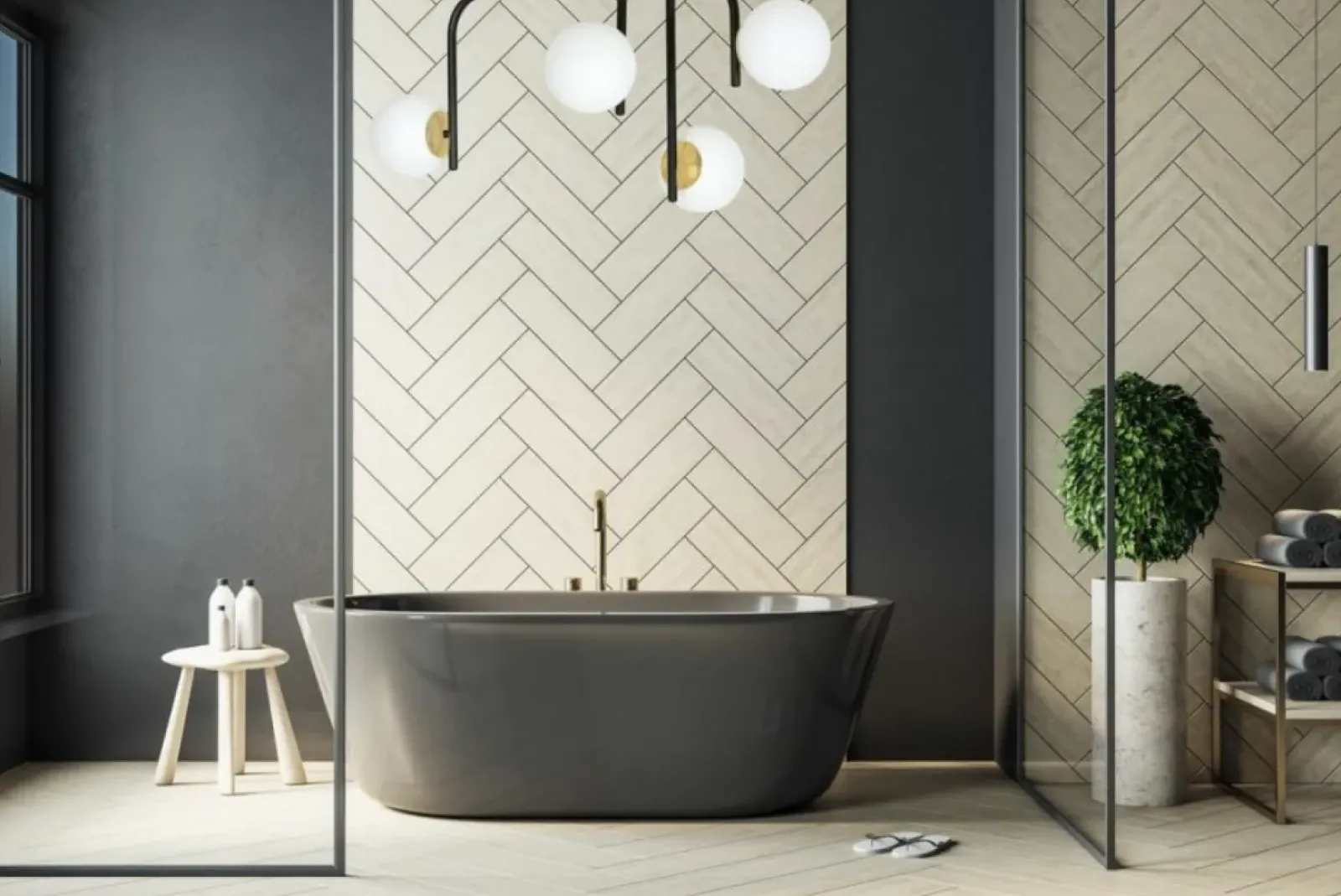 Sklep Kaja Czarno-złota lampa z okrągłymi kloszami 1032/4B RAGNAR | Kaja Outlet