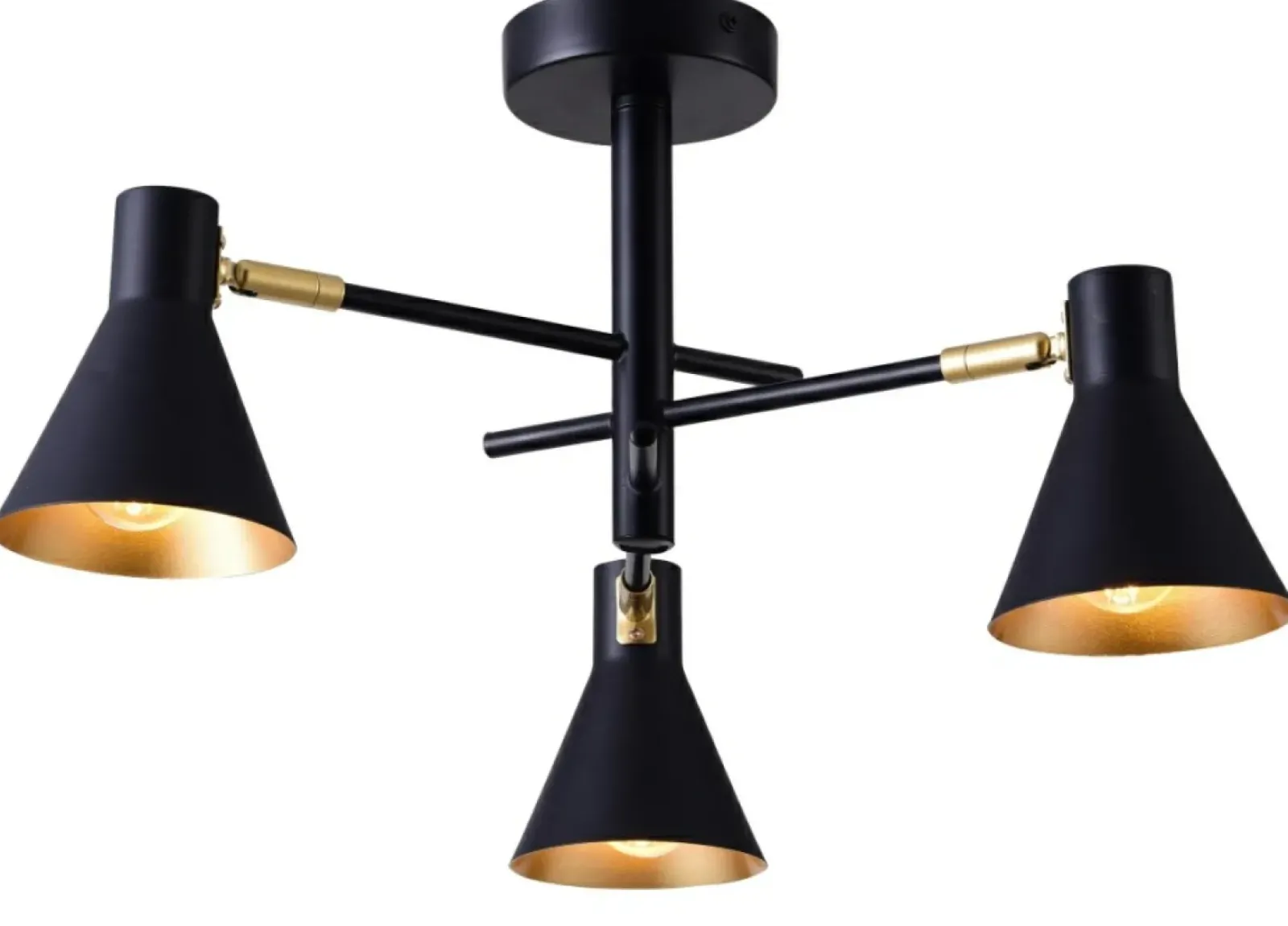 Sklep Kaja Czarno-złota lampa z regulowanymi ramionami 33-70975 LESS | Kaja czarny Cheap