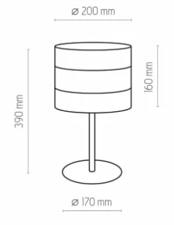 Sklep Kaja Czarno-złota lampka do sypialni TK 5054 TAGO BLACK | Kaja Oświetlenie* Nowoczesne Lampki Stołowe