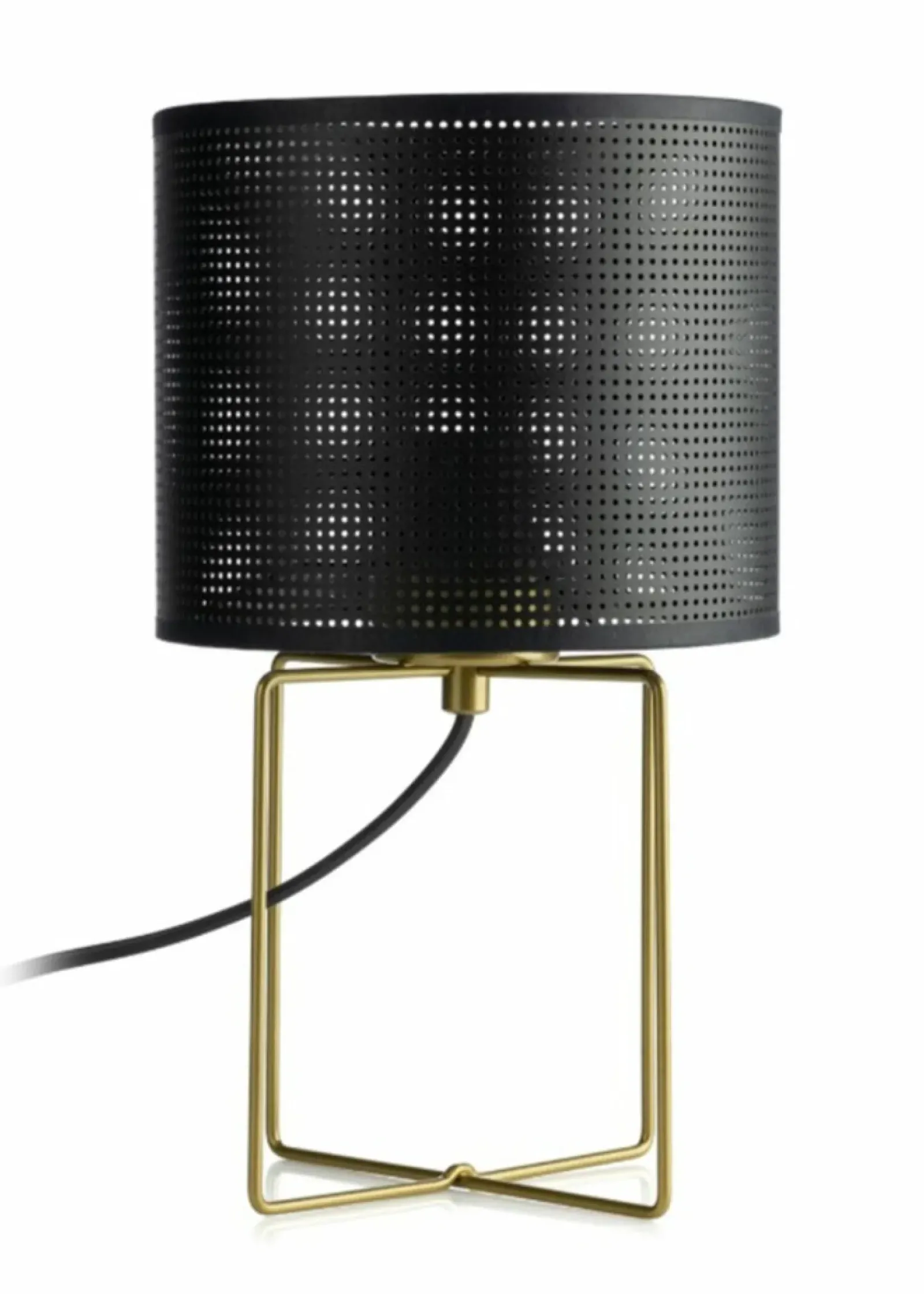 Sklep Kaja Czarno-złota lampka na szafkę nocną LX 5292 LOFT SHADE | Kaja* Lampki Stołowe Z Abażurem|Nowoczesne Lampki Stołowe