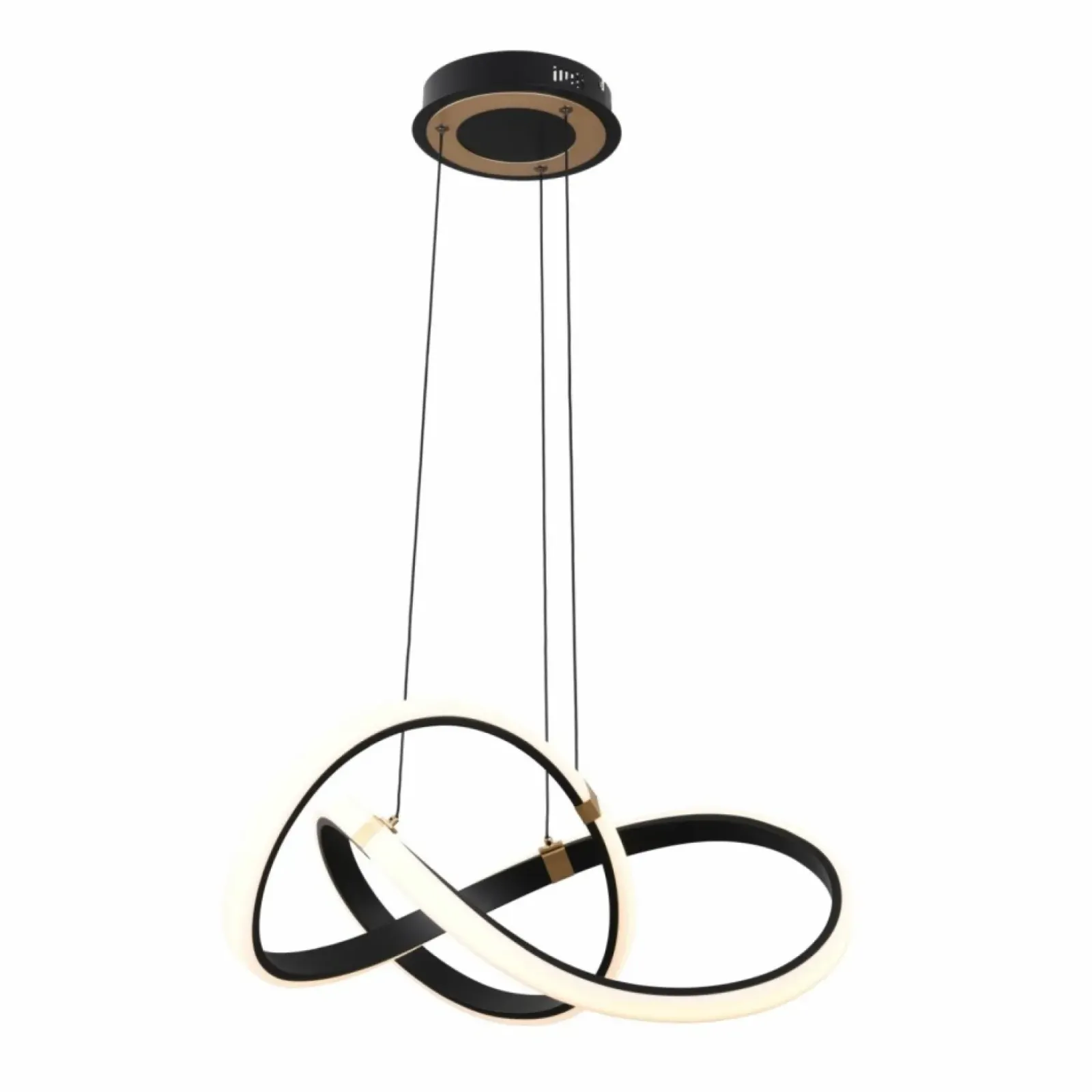 Sklep Kaja Czarno-złota, ledowa lampa wisząca MD9717-1-3BGD INDIGO | Kaja Shop