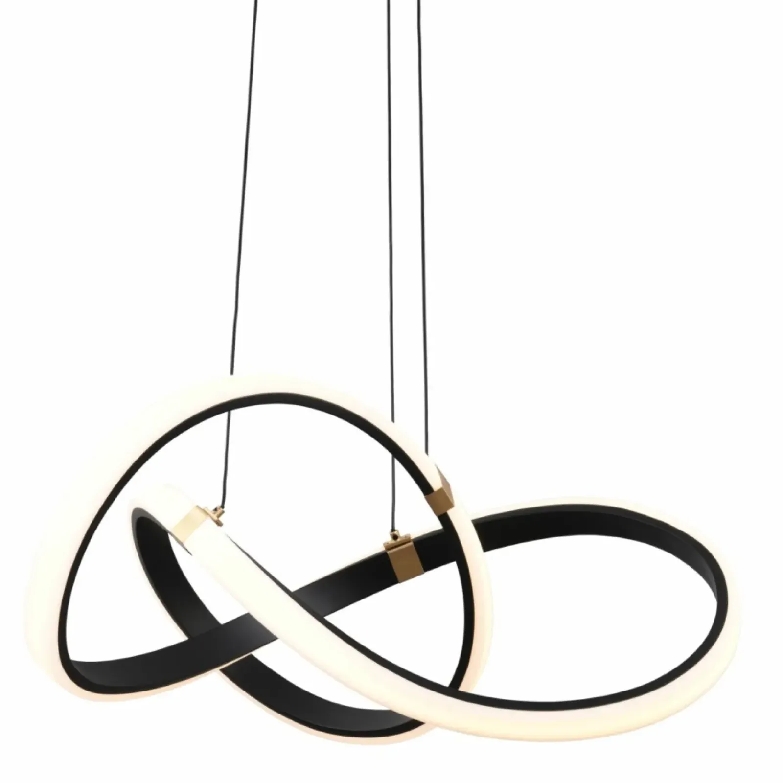 Sklep Kaja Czarno-złota, ledowa lampa wisząca MD9717-1-3BGD INDIGO | Kaja Shop