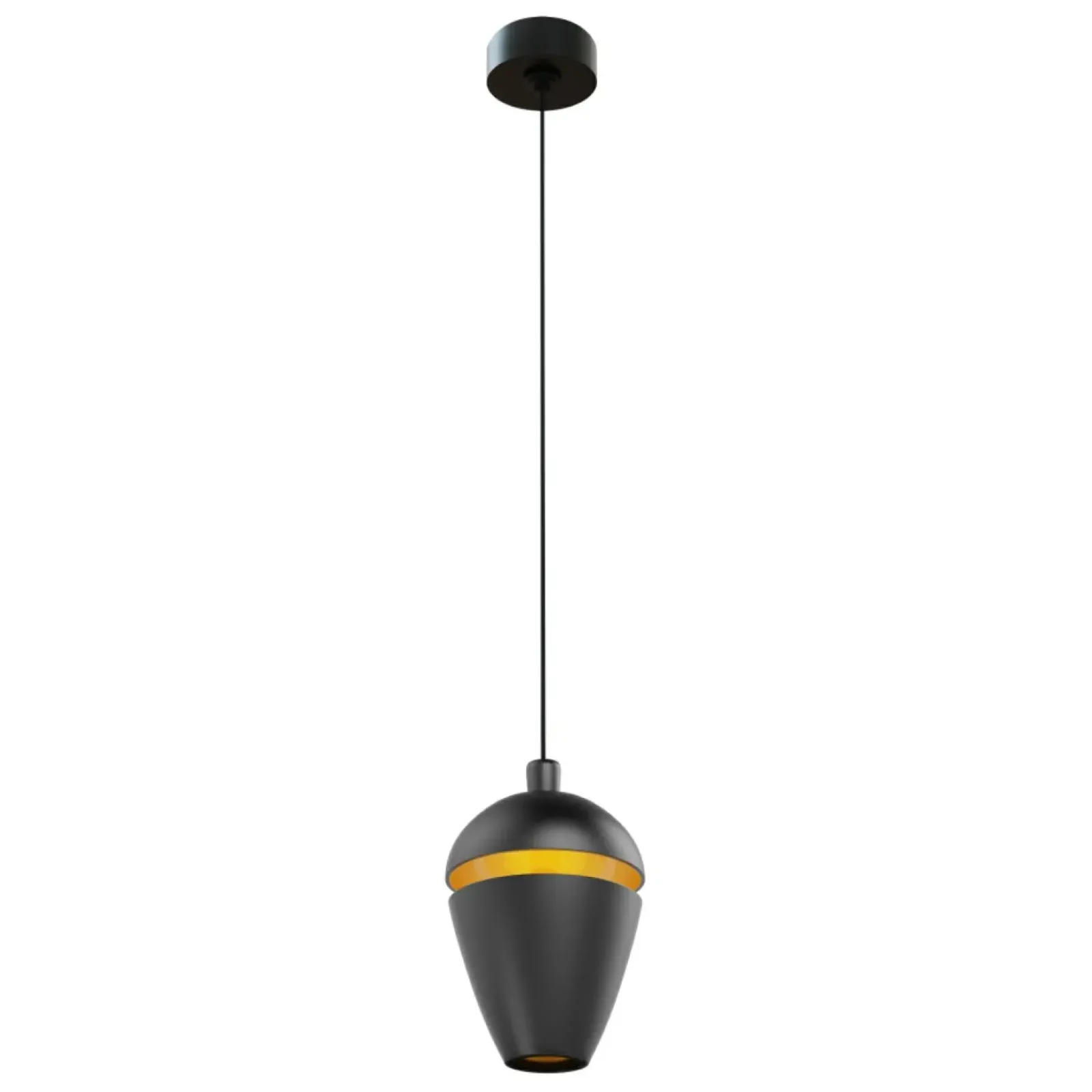Sklep Kaja Czarno-złota, ledowa lampa wisząca MX P0471 COMETSHINE | Kaja Clearance