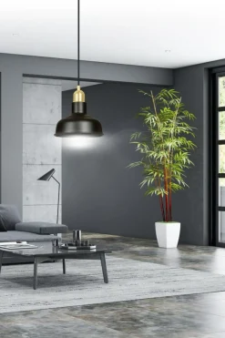 Sklep Kaja Czarno-złota, loftowa lampa wisząca do kuchni 1042/1 IBOR | Kaja czarny Store