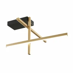 Sklep Kaja Czarno-złota, minimalistyczna lampa sufitowa 22008C3-BK/GD EDGE | Kaja* Lampy Led|Plafony Nowoczesne
