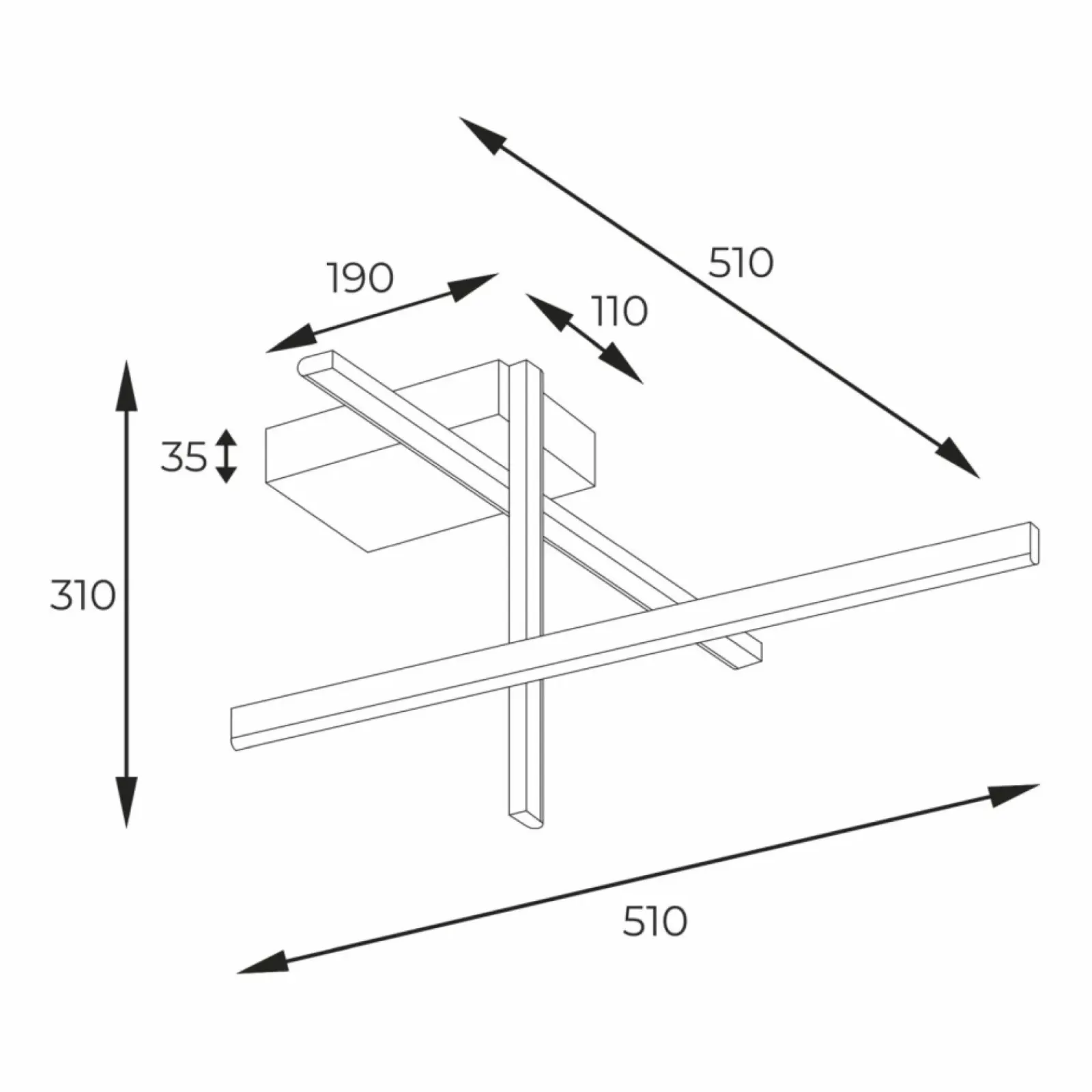 Sklep Kaja Czarno-złota, minimalistyczna lampa sufitowa 22008C3-BK/GD EDGE | Kaja* Lampy Led|Plafony Nowoczesne