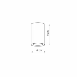 Sklep Kaja Czarno-złota tuba natynkowa LP-232/1D - 90 BK/GD MANACOR | Kaja Discount