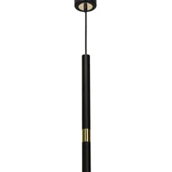 Sklep Kaja Czarno-złota tuba, punktowa lampa wisząca MLP6333 z serii MONZA | Kaja Oświetlen Hot