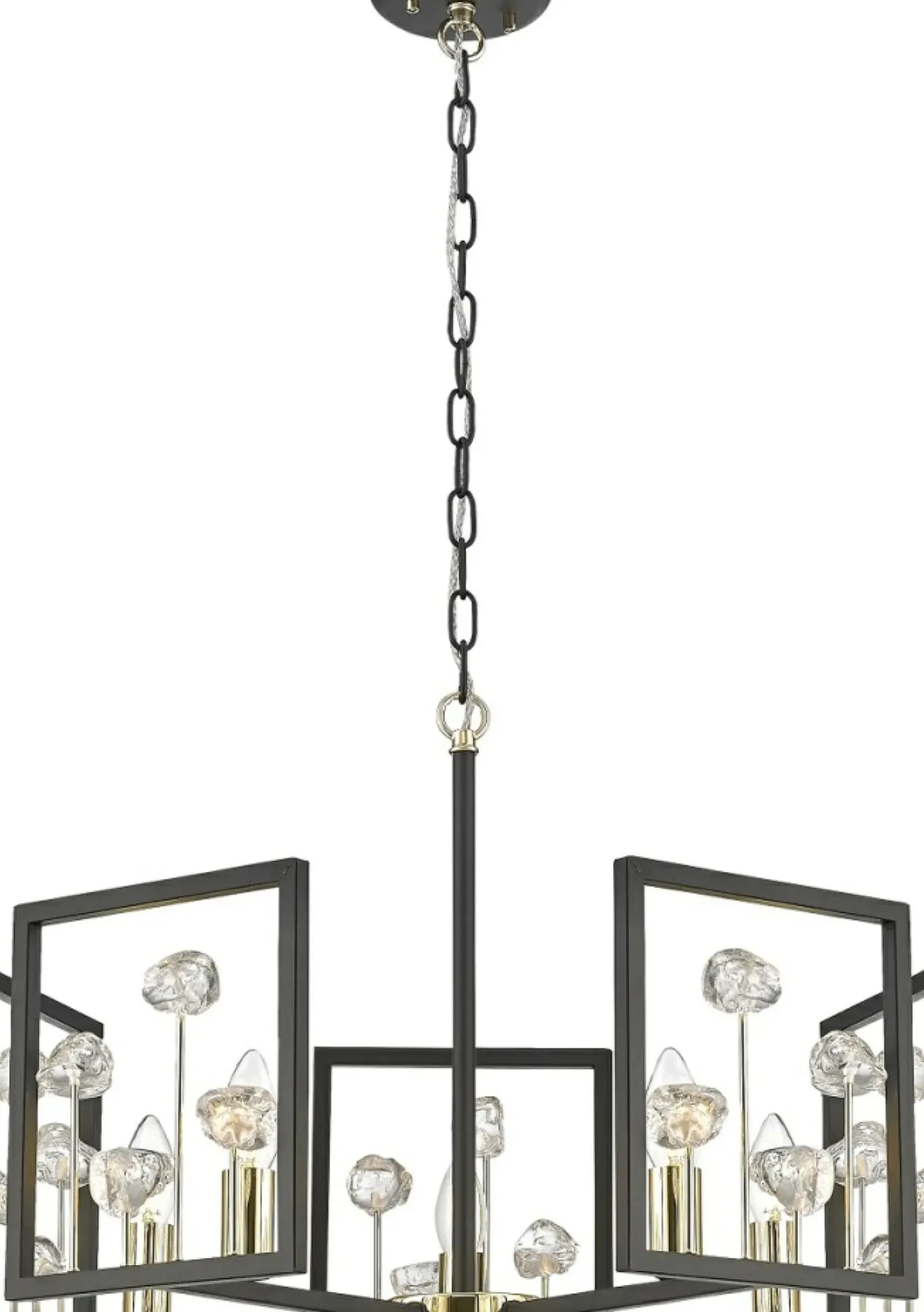 Sklep Kaja Czarno-złoty, designerski żyrandol P0541-05A-SDAC z serii CAROLINE Cheap