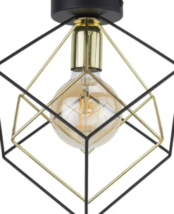 Sklep Kaja Czarno-złoty, geometryczny kinkiet TK 2702 ALAMBRE | Kaja Oświetlenie czarny Store