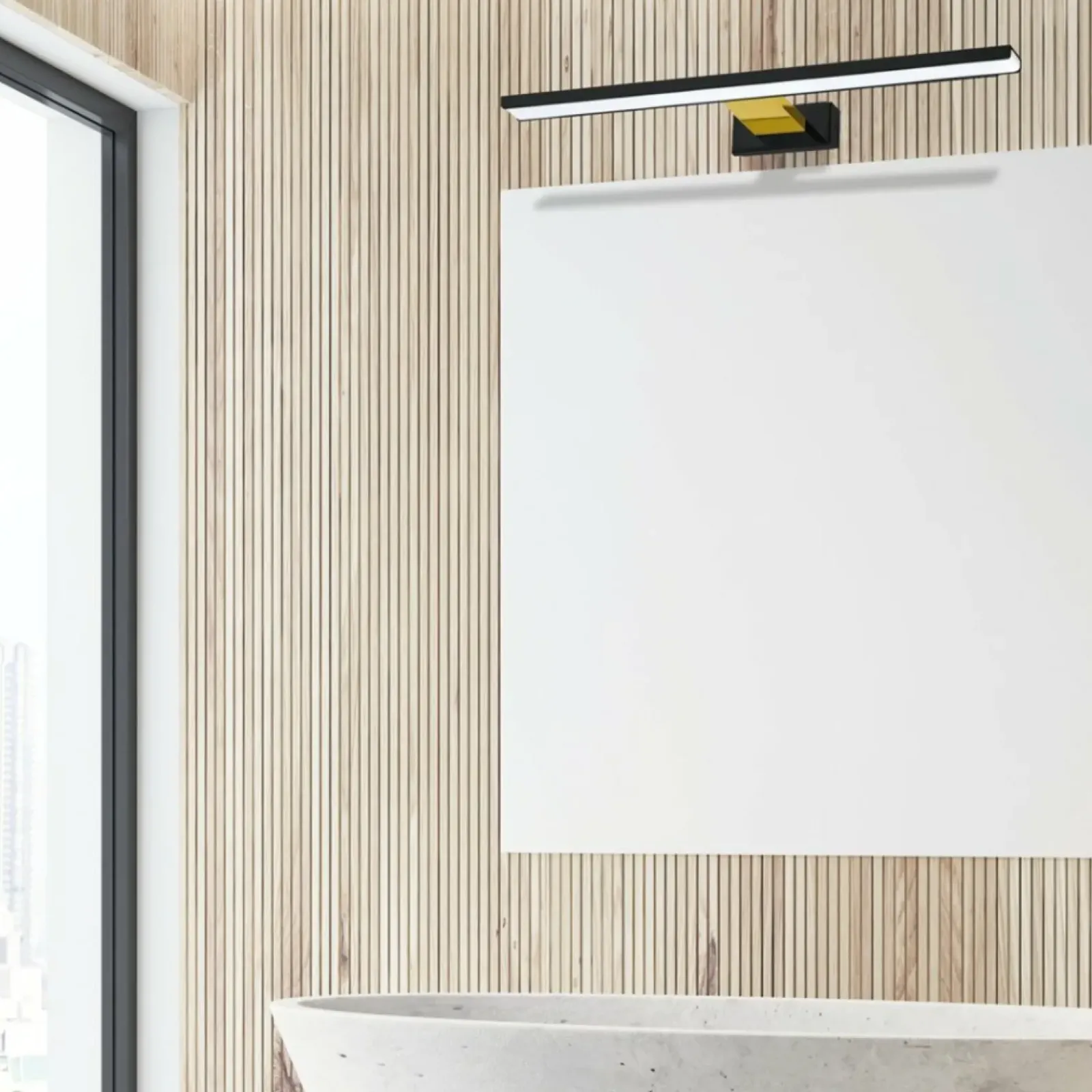 Sklep Kaja Czarno-złoty kinkiet nad lustro, obraz ML7885 z serii SHINE | Kaja Oświetlenie* Lampy Led
