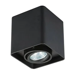 Sklep Kaja Czarny downlight natynkowy GU10 20039-BK QUADRY SL 1 | Kaja* Plafony Nowoczesne