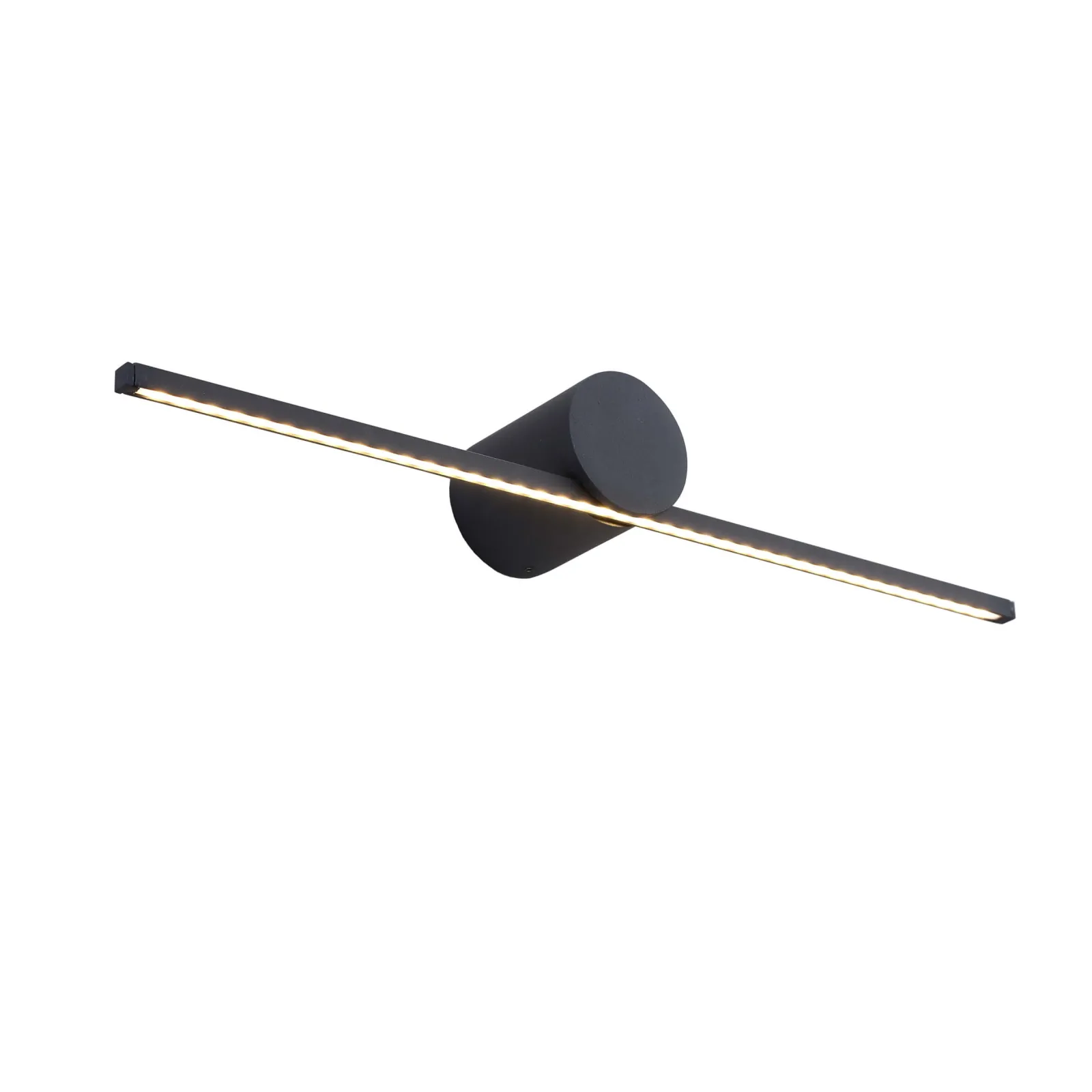Sklep Kaja Czarny kinkiet do łazienki 40cm 6W LP-777/1W M BK z serii MODERN SLIM* Lampy Led