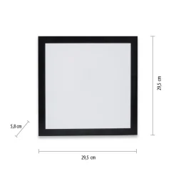 Sklep Kaja , kwadratowy plafon LED do salonu 14740-18 z serii FLAT | Kaja czarny Clearance