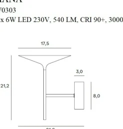 Sklep Kaja Czarny, ledowy, designerski kinkiet MX W0303 HANA | Kaja Oświetlenie* Lampy Led