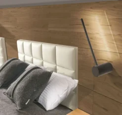 Sklep Kaja Czarny, ledowy kinkiet do sypialni i salonu AZ5448 GRAZIANO | Kaja* Lampy Led