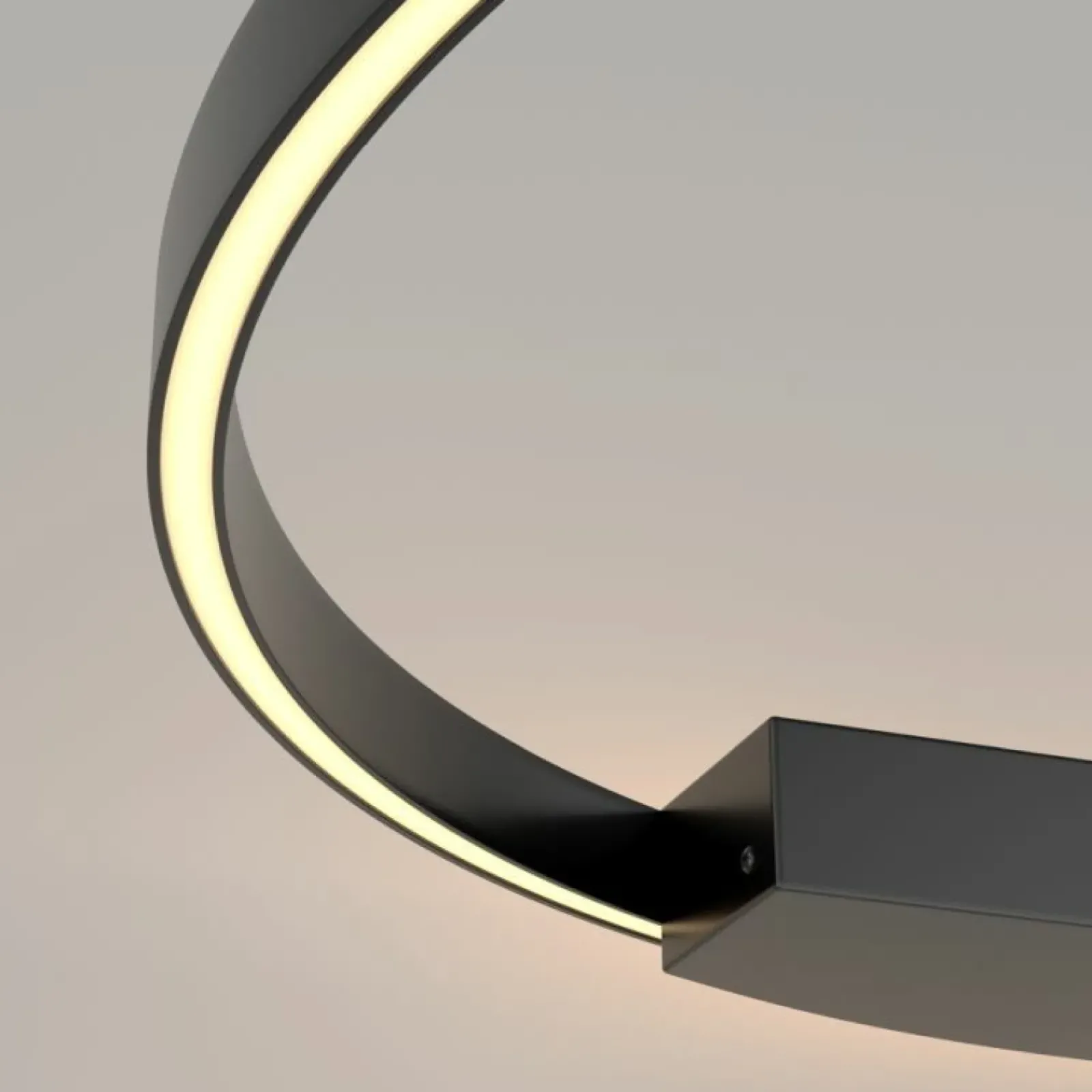 Sklep Kaja Czarny, ledowy okrąg, średnica 80cm MOD058WL-L50B3K z serii RIM | Kaja* Lampy Led