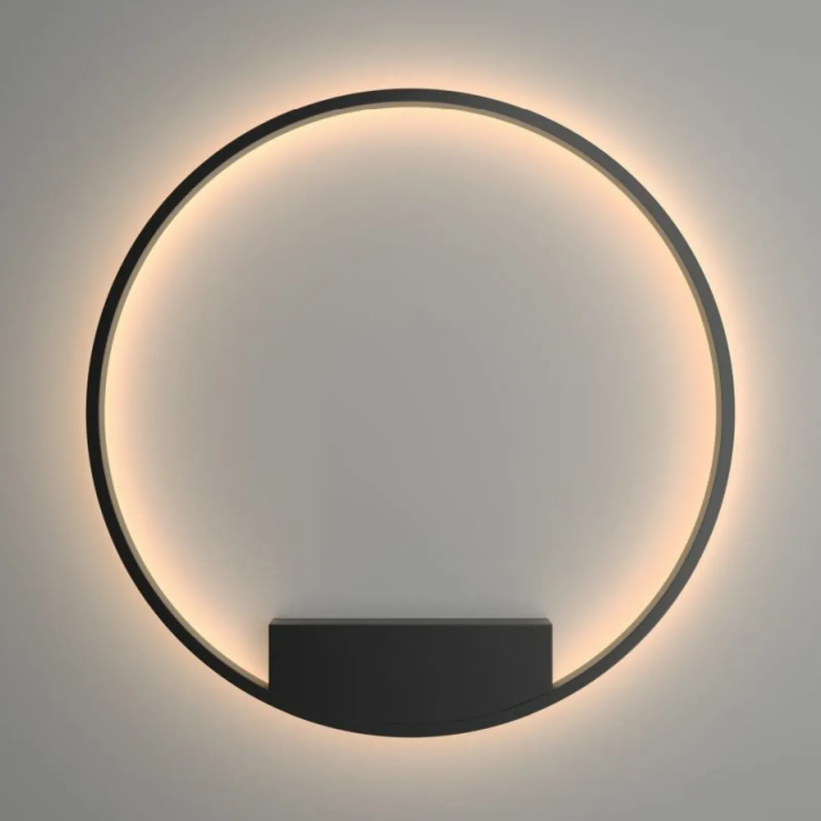 Sklep Kaja Czarny, ledowy okrąg, średnica 80cm MOD058WL-L50B3K z serii RIM | Kaja* Lampy Led