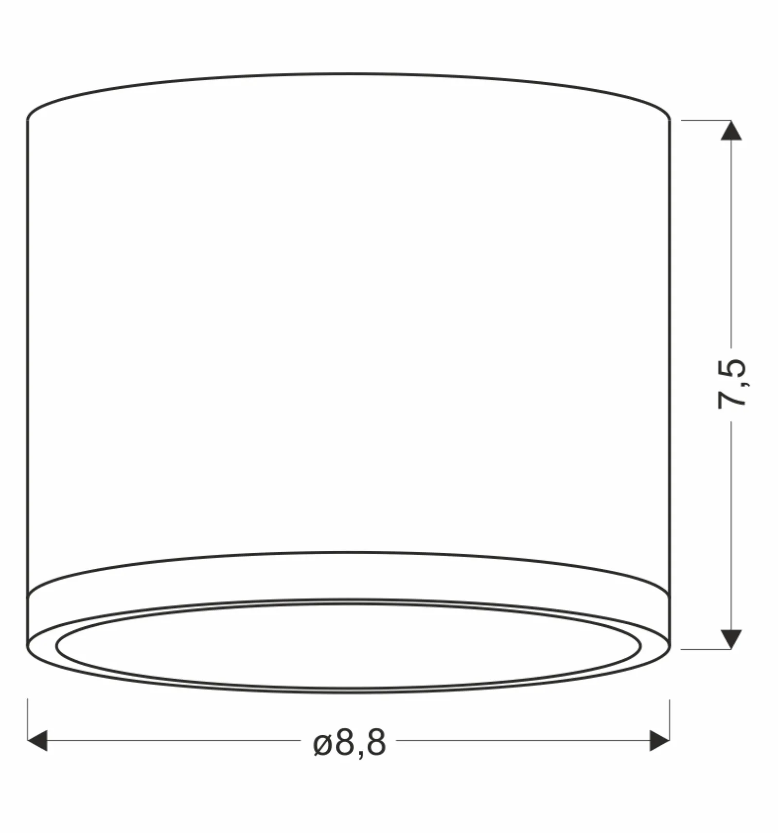 Sklep Kaja Czarny, nieruchomy reflektor sufitowy LED 2275949 TUBA | Kaja* Lampy Led