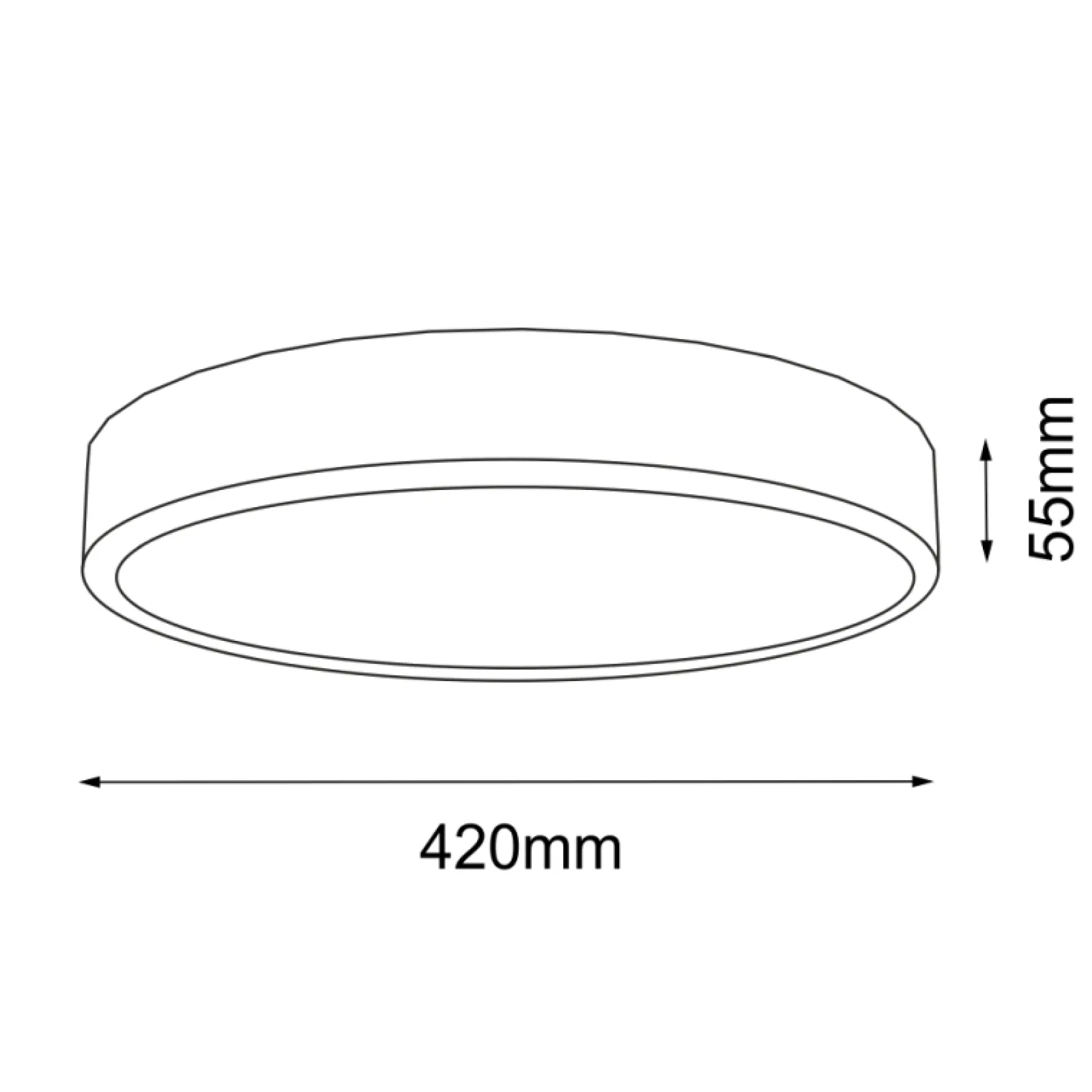 Sklep Kaja Czarny plafon natynkowy LED ⌀42cm 3000K ANT 1149 NOMI | Kaja* Plafony Nowoczesne|Lampy Led