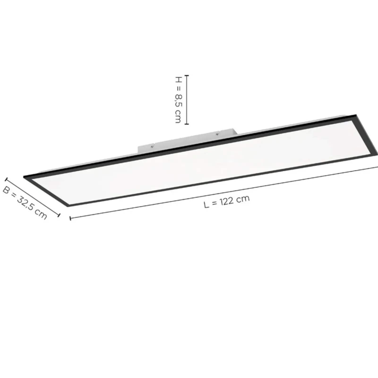 Sklep Kaja plafon o dużej mocy z pilotem w zestawie 14757-18 z serii FLAT czarny Discount
