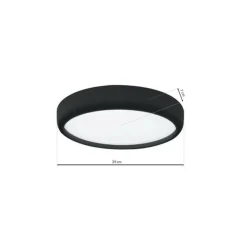 Sklep Kaja Czarny plafon sufitowy, wbudowany LED 36W ML6394 z serii GEA | Kaja Oświetlenie* Lampy Led|Plafony Nowoczesne