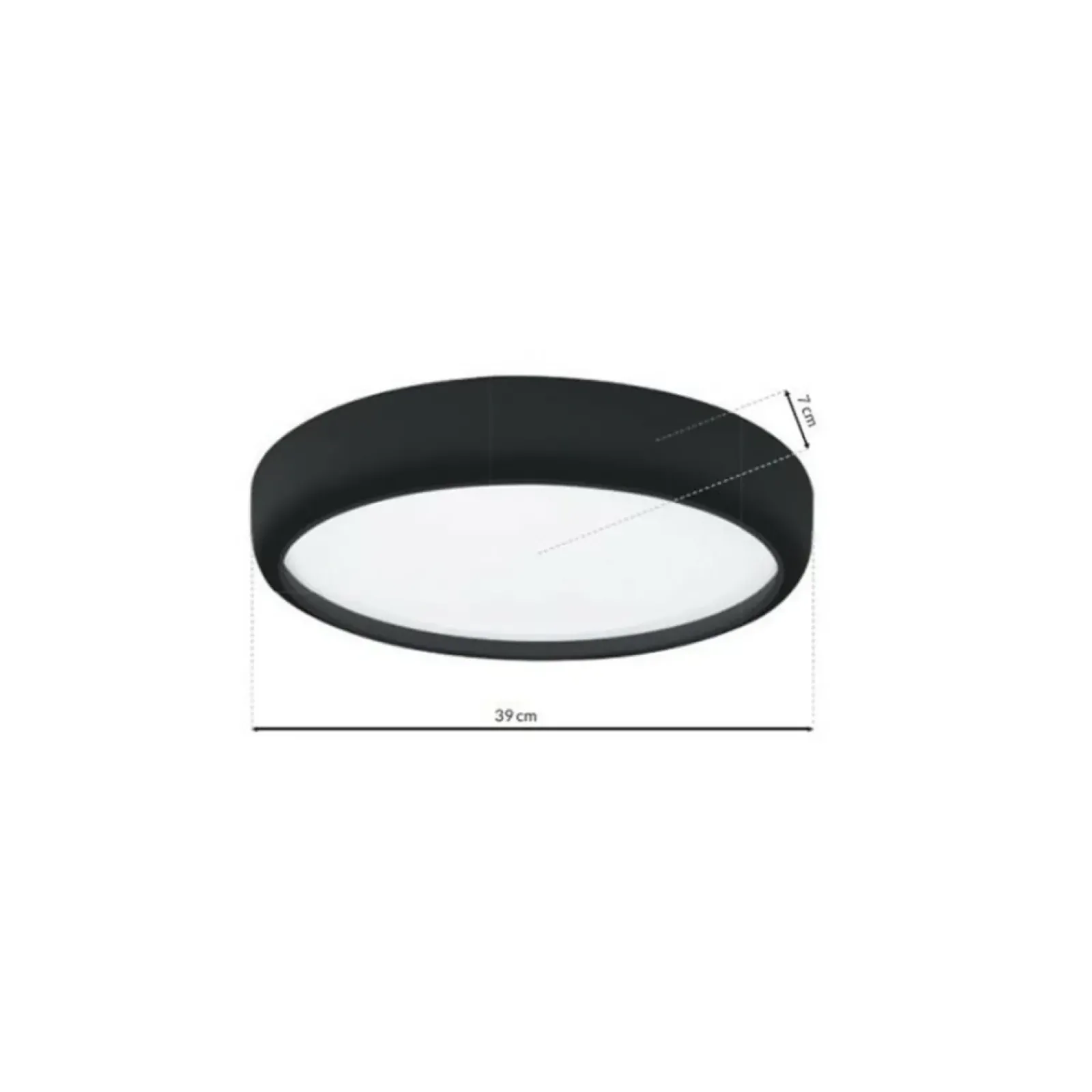Sklep Kaja Czarny plafon sufitowy, wbudowany LED 36W ML6394 z serii GEA | Kaja Oświetlenie* Lampy Led|Plafony Nowoczesne