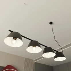 Sklep Kaja Czarny, poziomy zwis do oświetlenia stołu 1336/4 GELATO | Kaja Hot