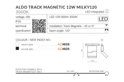 Sklep Kaja reflektor LED do szyny 1-fazowej AZ4625 ALDO | Kaja Oświetlenie* Szynoprzewody Podtynkowe|Szynoprzewody Natynkowe