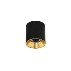 Sklep Kaja Czarny spot, złoty środek ⌀7,5cm 3000K CLN-6677-75-BL-GD-3K ALTISMA* Lampy Led