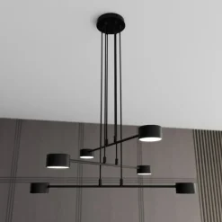 Sklep Kaja żyrandol do salonu w stylu loftowym 1339/6 MODUS | Kaja czarny Store