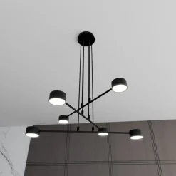 Sklep Kaja żyrandol do salonu w stylu loftowym 1339/6 MODUS | Kaja czarny Store