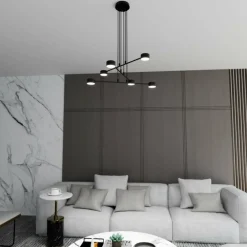 Sklep Kaja żyrandol do salonu w stylu loftowym 1339/6 MODUS | Kaja czarny Store