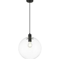 Sklep Kaja Czarny żyrandol z kloszem ⌀30cm LP-004/1P L BK PUERTO | Kaja Cheap